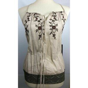 Wilster Women's New beige Floral Cami Top Size S